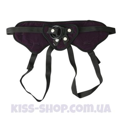 Трусы для страпона Sportsheets - Lush Strap On Purple, широкий бархатистый пояс, очень комфортные