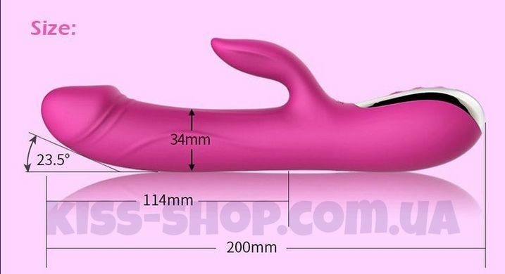 Вібратор-пульсатор Leten Automatical Thrusting Vibrator з підігрівом, що перезаряджається, 10 режимі