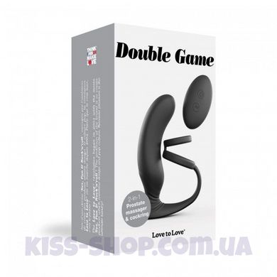 Вібромасажер простати Love To Love Double Game з подвійним ерекційним кільцем і пультом ДК