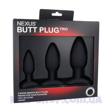 Набір анальних пробок Nexus Butt Plug Trio, макс. діаметр 3–4–5 см