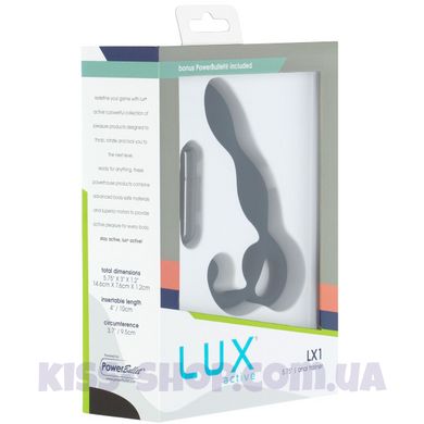 Масажер простати Lux Active LX1 Anal Trainer 5.75″, Dark Blue, віброкуля в комплекті