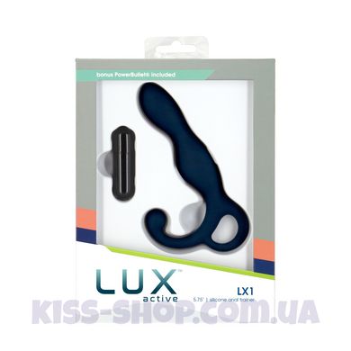 Масажер простати Lux Active LX1 Anal Trainer 5.75″, Dark Blue, віброкуля в комплекті