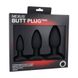 Набір анальних пробок Nexus Butt Plug Trio, макс. діаметр 3–4–5 см