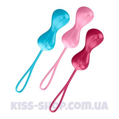 Вагінальні кульки Satisfyer Power Balls (3 пари), діаметр 3,4см, маса 60-76-92г, з кулькою всередині