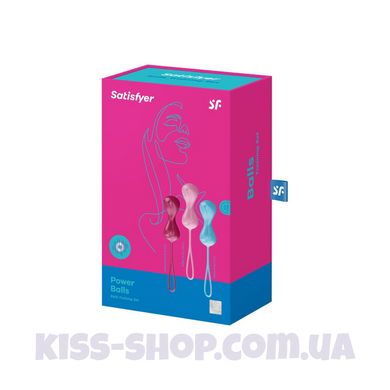 Вагінальні кульки Satisfyer Power Balls (3 пари), діаметр 3,4см, маса 60-76-92г, з кулькою всередині