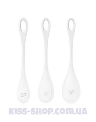 Набір йоні намистин Satisfyer Yoni Power 1 White, діаметр 2-2,5-3см, вага 22-46-74гр