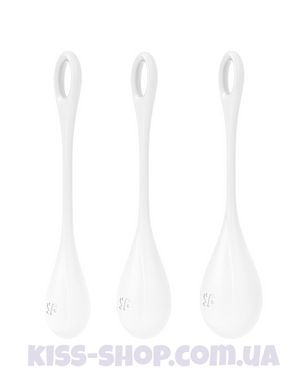 Набір йоні намистин Satisfyer Yoni Power 1 White, діаметр 2-2,5-3см, вага 22-46-74гр