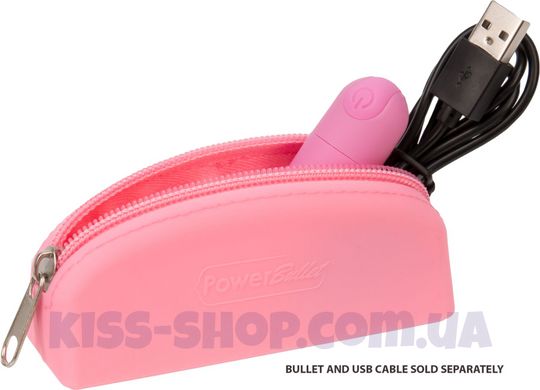 Сумка для зберігання секс-іграшок PowerBullet - Silicone Storage Zippered Bag Pink