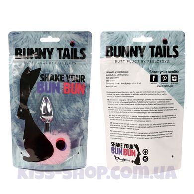 Анальна пробка FeelzToys - Bunny Tails Butt Plug Pink