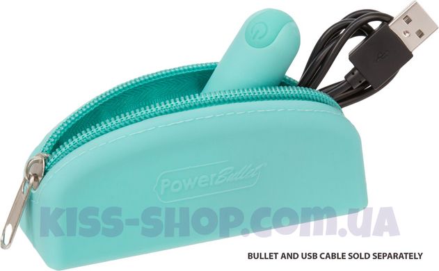 Сумка для зберігання секс-іграшок PowerBullet - Silicone Storage Zippered Bag Teal