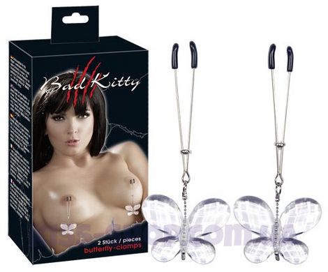 Затиск для сосків з підвіскою у вигляді метелика Bad Kitty Butterfly Clamps