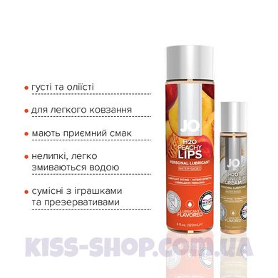 Комплект System JO GWP — Peaches & Cream — Peachy Lips 120 мл & H2O Vanilla 30 мл