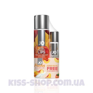 Комплект System JO GWP — Peaches & Cream — Peachy Lips 120 мл & H2O Vanilla 30 мл