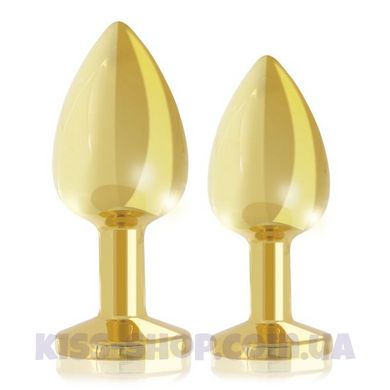 Набір металевих анальних пробок із кристалом RIANNE S – Booty Plug Luxury Set, діаметр 3 та 3,5 см