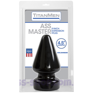 Пробка для фістінгу Doc Johnson Titanmen Tools - Butt Plug - 4.5 Inch Ass Master, діаметр 11,7 см