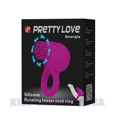 Ерекційне кільце з шиповкою Pretty Love Georgia, Пурпурний