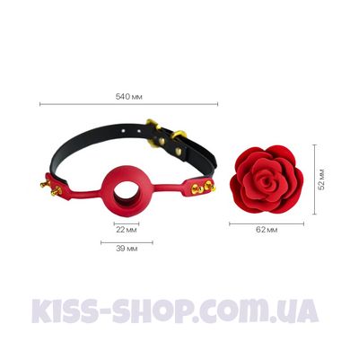 Розкішний кляп у вигляді троянди Zalo - Rose Ball Gag, подвійне використання