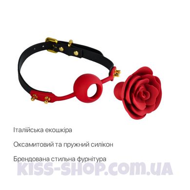 Розкішний кляп у вигляді троянди Zalo - Rose Ball Gag, подвійне використання