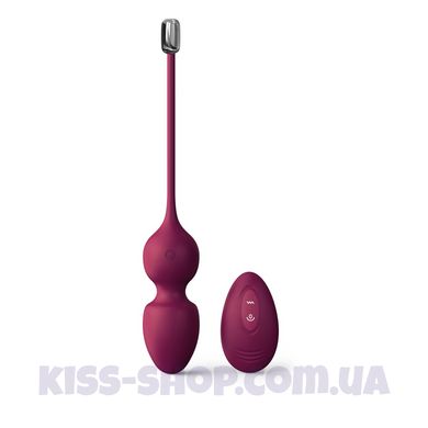 Вагінальні кульки Dorcel LOVE BALLS PLUM, вібрації та рухи внутрішньої кульки, пульт ДК