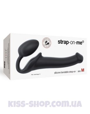 Безремінний страпон Strap-On-Me Black M, повністю регульований, діаметр 3,3 см