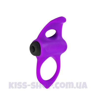 Ерекційне віброкільце Adrien Lastic Lingus MAX Violet з язичком для стимуляції клітора