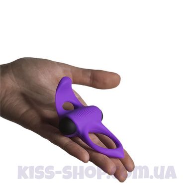 Эрекционное кольцо Adrien Lastic Lingus MAX Violet с вибрацией