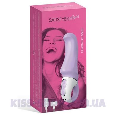 Потужний вібратор Satisfyer Vibes Charming Smile з гнучким стовбуром, літій силікон, 12 режимів