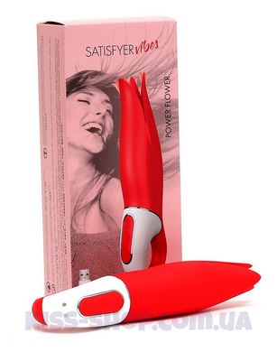 Потужний вібратор Satisfyer Vibes Flower Power з ніжними тремтливими пелюстками, 12 режимів роботи