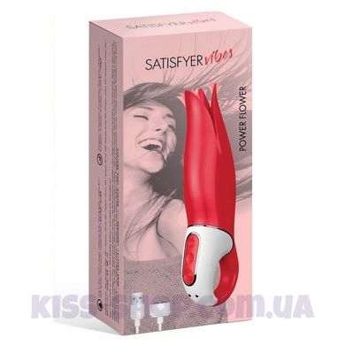 Потужний вібратор Satisfyer Vibes Flower Power з ніжними тремтливими пелюстками, 12 режимів роботи