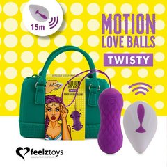 Вагінальні кульки FeelzToys Motion Love Balls Twisty з вібрацією і масажем