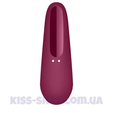 Вакуумно-хвильової стимулятор для клітора Satisfyer Curvy 1+ Rose Red синхронізується з телефоном