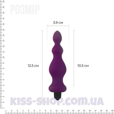 Анальна пробка з вібрацією Adrien Lastic Bullet Amuse Purple, макс. діаметр 3,9 см