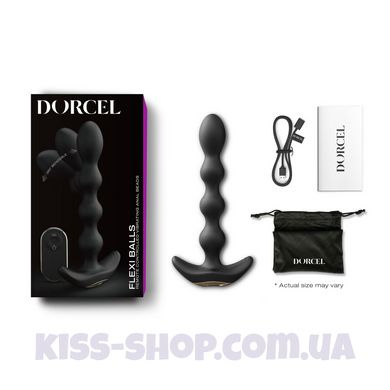 Анальний вібратор-намисто Dorcel FLEXI BALLS, гнучкий стовбур, пульт ДК