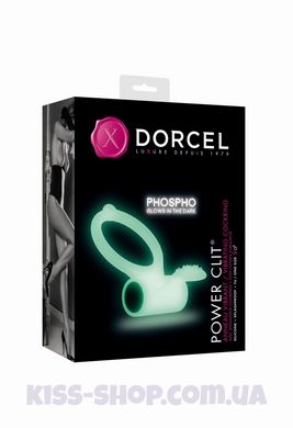 Эрекционное кольцо Dorcel Power Clit White PHOSPHO