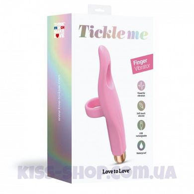 Вібратор на палець Love To Love Tickle me - BABY PINK перезаряджається, 3 варіанти використання