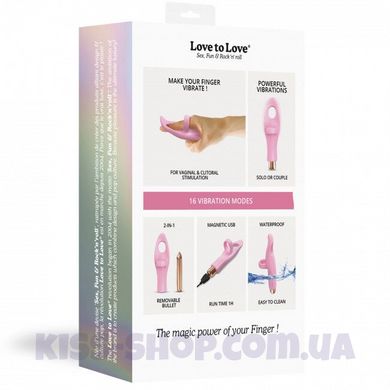 Вібратор на палець Love To Love Tickle me - BABY PINK перезаряджається, 3 варіанти використання