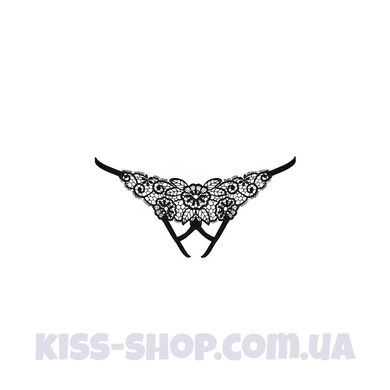 Трусики мереживні з доступом VIOLANTE THONG black XXL/XXXL - Passion Exclusive