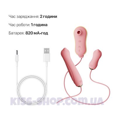 Набір 3в1 Zalo — UNICORN Set Pink, віброяйце, пульсатор, вакуумний стимулятор