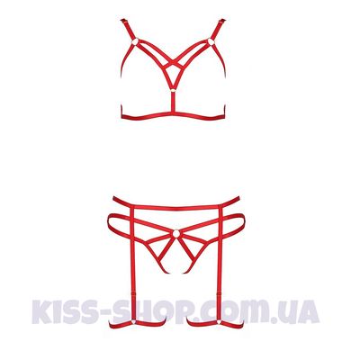 MAGALI SET WITH OPEN BRA red L/XL - Passion