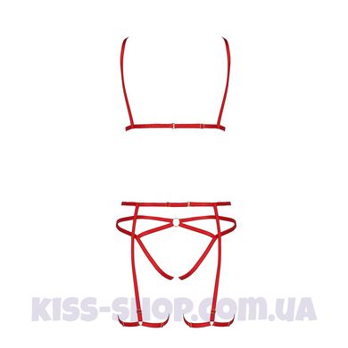 MAGALI SET WITH OPEN BRA red L/XL - Passion