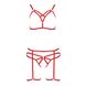 MAGALI SET WITH OPEN BRA red L/XL - Passion