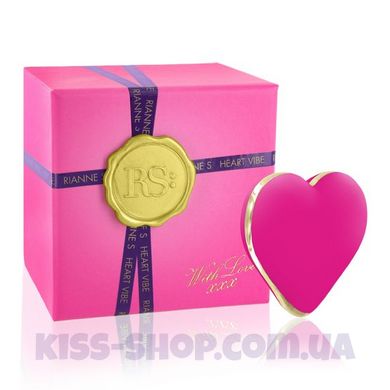 Вібратор-сердечко Rianne S: Heart Vibe Rose, 10 режимів, медичний силікон, подарункове паковання