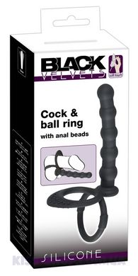 Насадка для подвійного проникнення Black Velvets Cock & ball ring