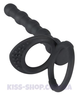 Насадка для подвійного проникнення Black Velvets Cock & ball ring