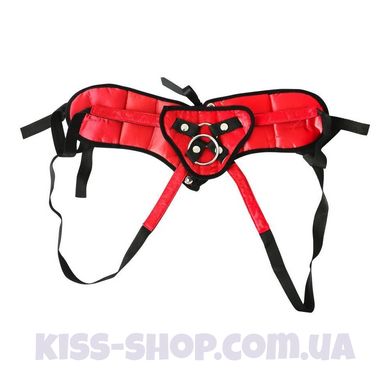 Трусы для страпона Sportsheets - Plus Red Lace w/Satin Corsette Strap On