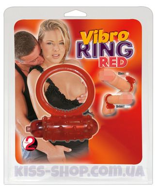 Силиконовое эрекционное кольцо Vibro Ring Red, Голубой