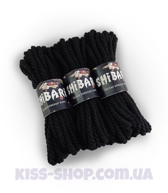 Мотузка для Шибарі бавовняна Feral Feelings Shibari Rope 8 метрів, Черный/красный