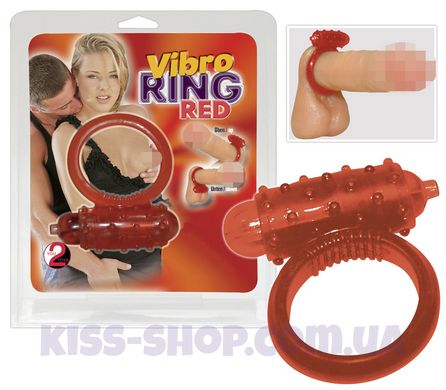 Силиконовое эрекционное кольцо Vibro Ring Red, Голубой