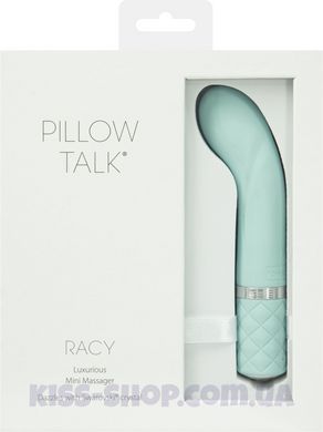 Роскошный вибратор PILLOW TALK - Racy Teal с кристаллом Сваровски