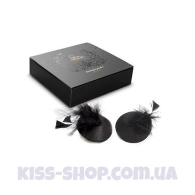 Пестіс - стикини Bijoux Indiscrets Burlesque pasties FEATHER, з пір'ям